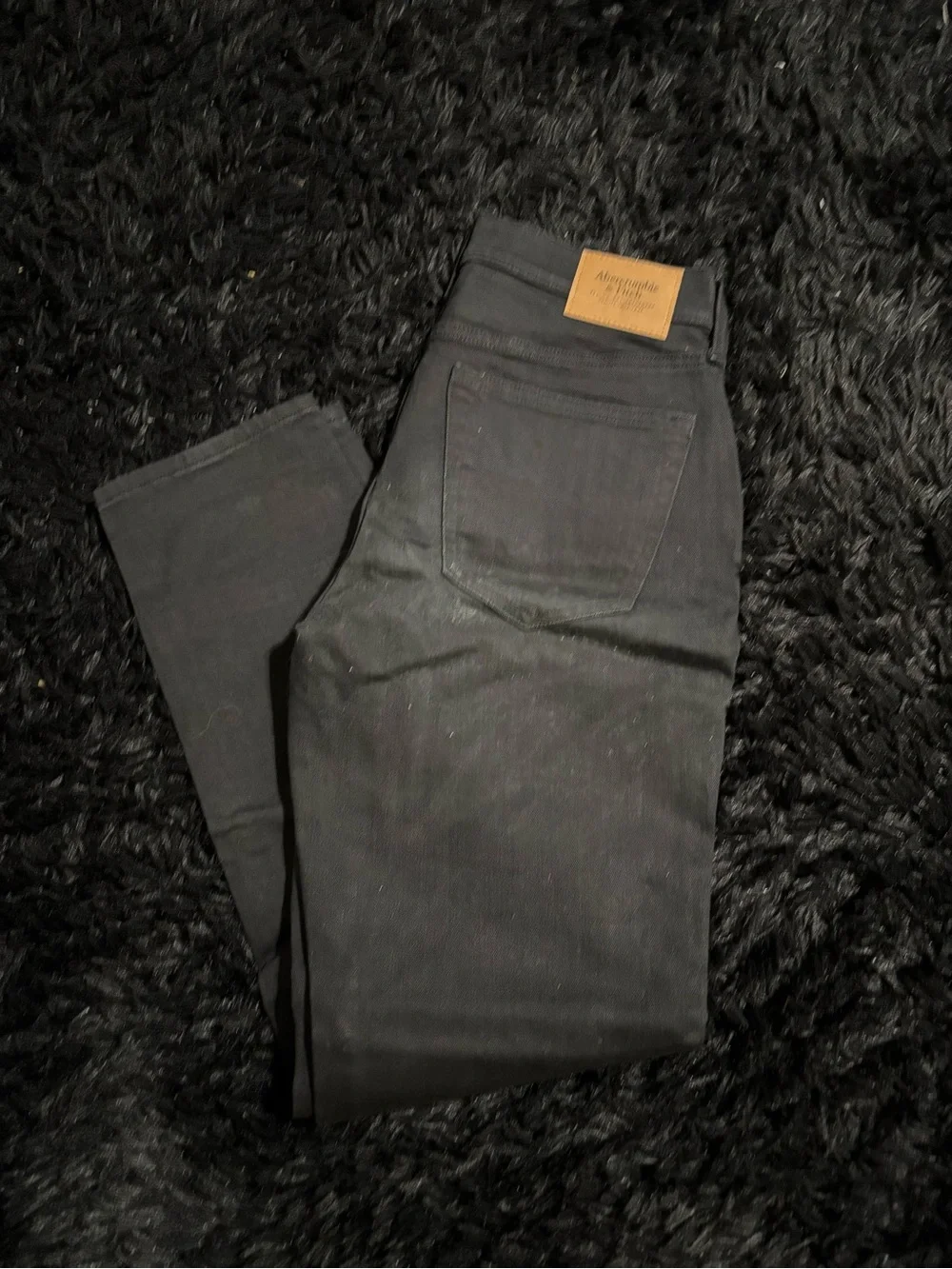 Abercrombie & Fitch Athletic Slim Stretch Straight Black Jeans